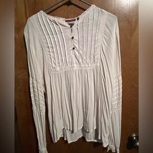 Knox Rose Cream Pleated Blouse